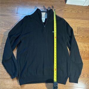 Lacoste Black Zip Up Sweater Classic Casual Style